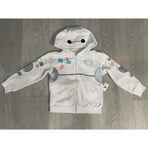 NEW Walt Disney Parks - Big Hero 6 Baymax - Zip Up White Kid's Hoodie - Size XXS